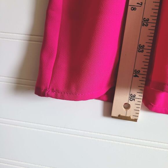 Everly Dress Womens Small Pink 3/4 Sleeve V Neck Elastic Waist Partly Lined USA - Picture 8 of 12